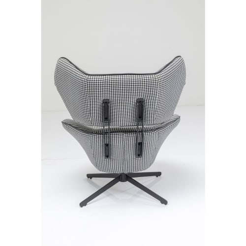 Canapés et fauteuils Fauteuils | Fauteuil pivotant pied-de-poule et acier - PF01151