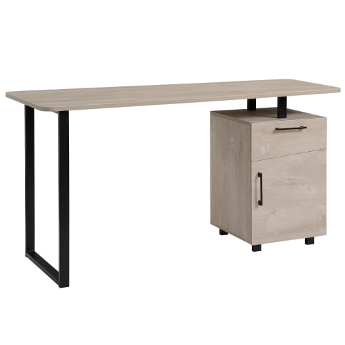 Muebles Escritorios | Mesa de escritorio tablero de partículas, MDF, metal madera natural - OR31237