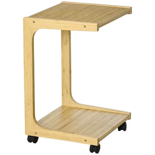 Muebles Mesas auxiliares | Mesa auxiliar bambú madera natural 39x35.5x59 cm - BB61102