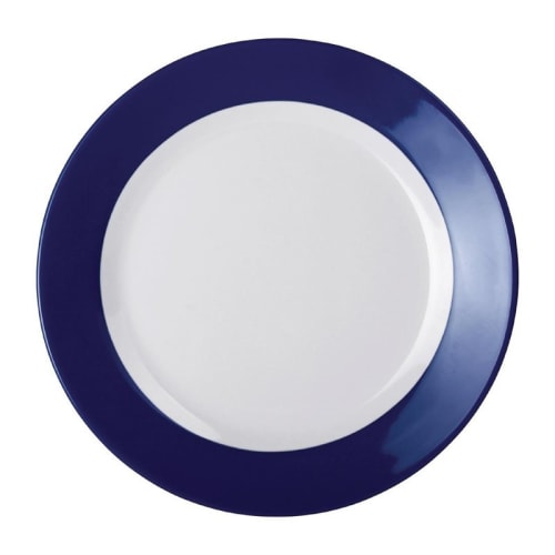 Art de la table Assiettes | Lot de 6 assiettes plates Ø23cm bleue - UV07304