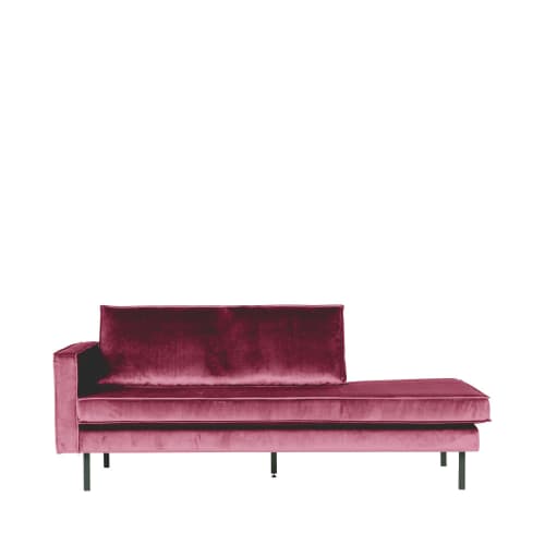 Canapés et fauteuils Méridiennes | Méridienne gauche en velours rose - SY11107