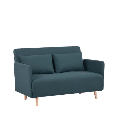 Canapés et fauteuils Canapés droits | Canapé convertible 2 places en tissu vert eucalyptus - XQ73809