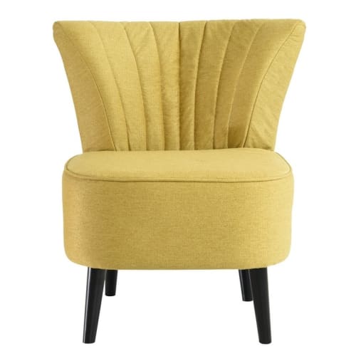 Canapés et fauteuils Fauteuils | Fauteuil crapaud en tissu 1 place  jaune - BI75371
