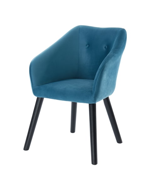 Canapés et fauteuils Fauteuils | Fauteuil en velours 1 place  bleu - EX07849