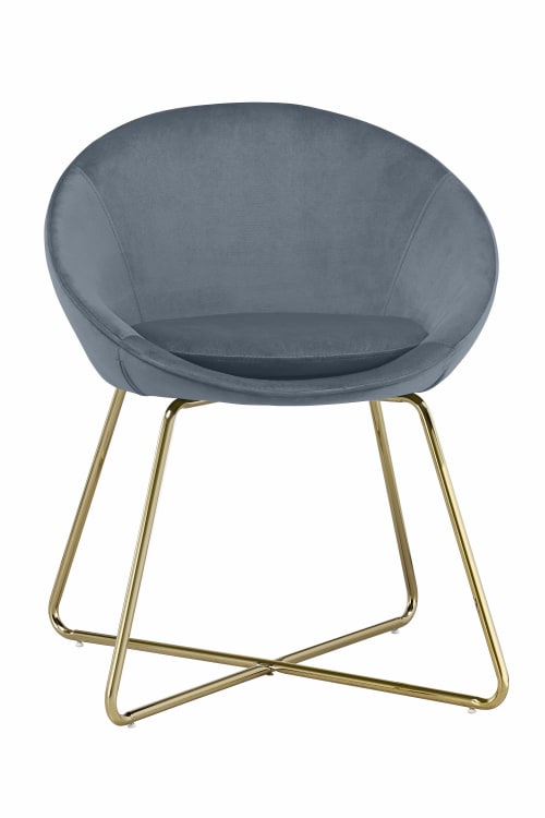 Canapés et fauteuils Fauteuils | Fauteuil en velours 1 place  gris - OH73565