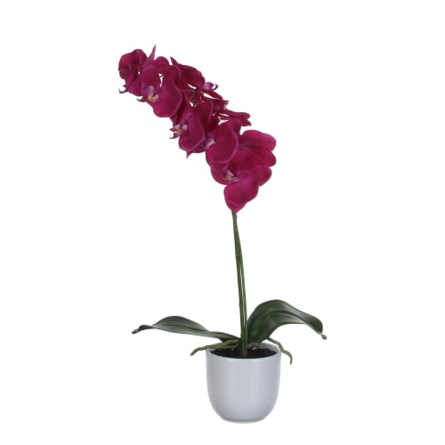 Orchidée artificielle violette en pot H60 | Maisons du Monde