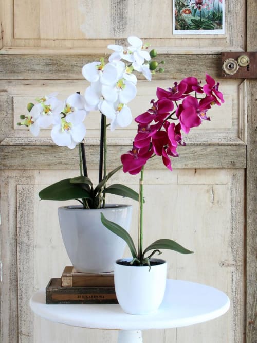 Phalaenopsis artificial violeta en maceta Alt. 60 | Maisons du Monde