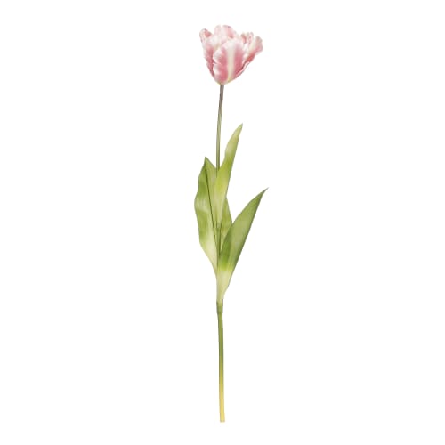Déco Fleurs artificielles et bouquets | Tulipe perroquet fleur artificielle couleur rose claire L73 - LG41715