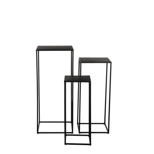 Meubles Tables basses | Tables gigognes en métal noir - NV93670