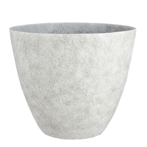 Pot de fleurs en plastique gris clair ardoise D56
