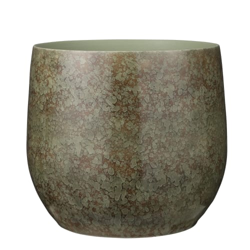 Déco Jarres et cache-pots | Pot de fleurs en terre cuite doré D33 - TT02343