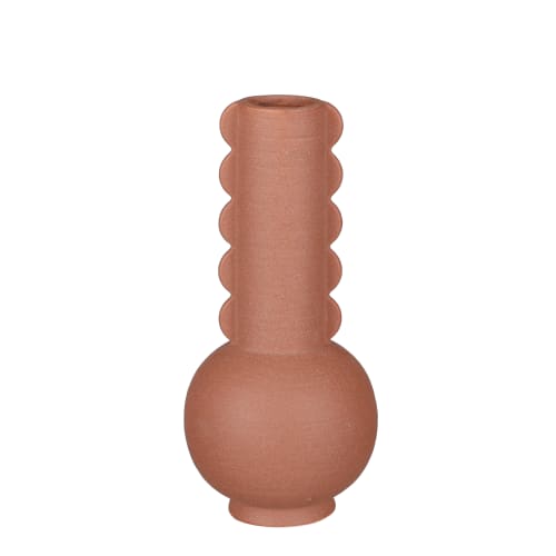 Déco Vases | Vase en porcelaine couleur terracotta D12 - RG23718