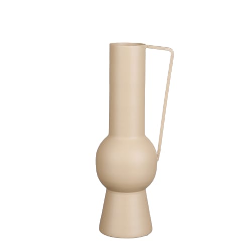 Déco Vases | Vase en métal beige H31 - IN89466