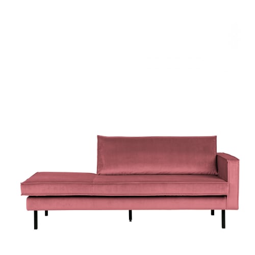 Canapés et fauteuils Méridiennes | Méridienne droite en velours rose - WM18681