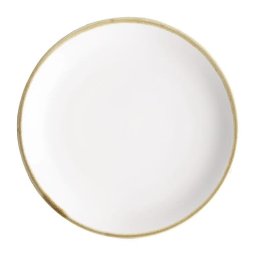 Art de la table Assiettes | Lot de 6 assiettes plates rondes couleur craie 230mm - MB85787