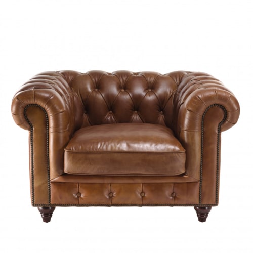 Canapés et fauteuils Fauteuils | Fauteuil chesterfield 1 place vintage cuir - IP24633