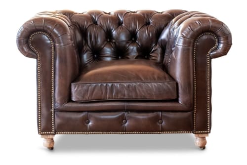 Canapés et fauteuils Fauteuils | Fauteuil en cuir marron - GQ84295