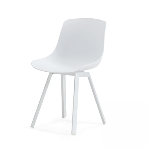 Set di 4 sedie scandinave in alluminio bianche | Maisons du Monde