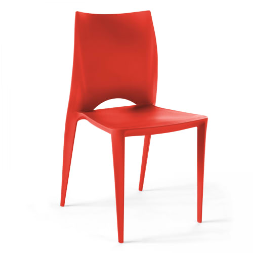 Meubles Chaises | Chaise en plastique polypropylène rouge - RK19842