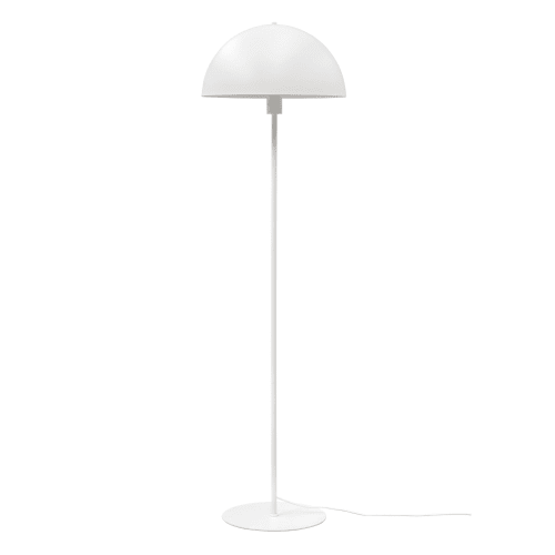 Lampadaire en métal blanc mat, h 140 cm d 40 cm