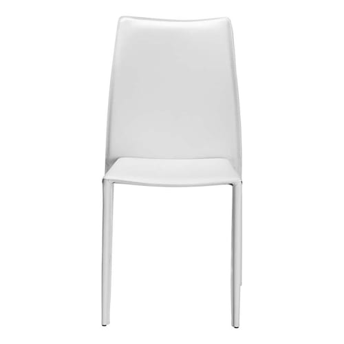 Meubles Chaises | Chaise de repas cuir reconstitué blanche - IH45503