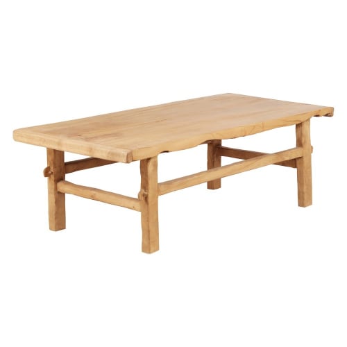 Meubles Tables basses | Table basse rectangulaire 130cm bois d'orme naturel - BU51009