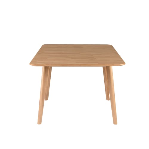 Meubles Tables à manger | Table repas carrée en chêne 100 cm avec allonge Percy - LR38253