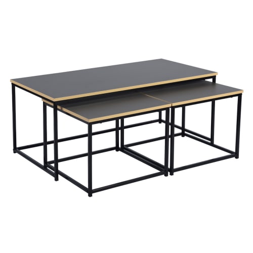Meubles Tables basses | Lot de trois tables basses gigognes modernes et design - LD00925