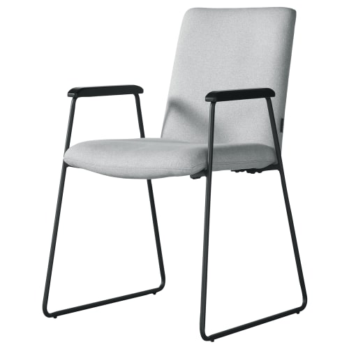 Canapés et fauteuils Fauteuils | Lot de 2 chaises tapissées avec accoudoirs gris - GO12996