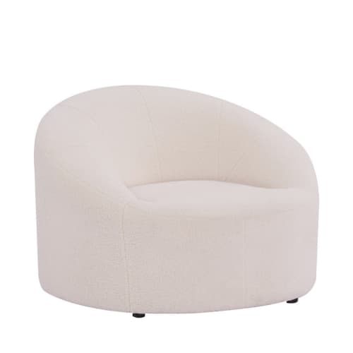Canapés et fauteuils Fauteuils | Fauteuil design en bouclette ivoire - CK05002