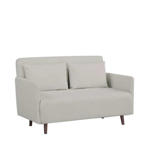 Canapés et fauteuils Canapés droits | Canapé convertible 2 places en tissu bouclette gris clair - TV29065