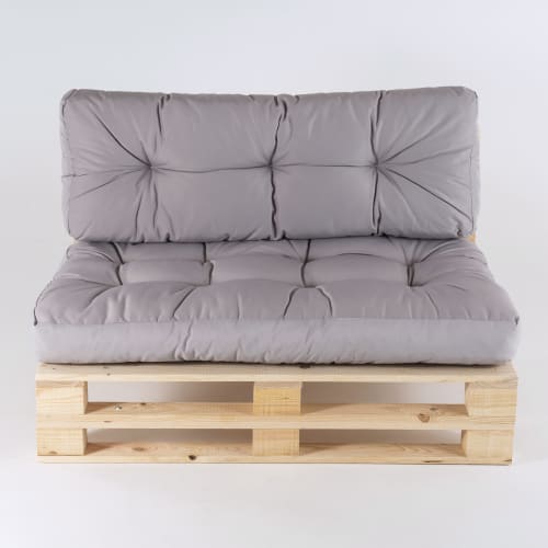 Pack de 2 sofás para palets asiento y respaldo color piedra | Maisons du  Monde