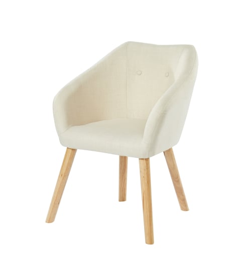 Canapés et fauteuils Fauteuils | Fauteuil en tissu 1 place  blanc crème - GD54694