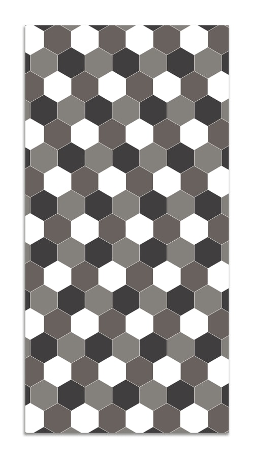 Tapis vinyle mosaïque hexagones de ton gris 100x140cm ALFOMBRAS  MINIMALISTAS 2
