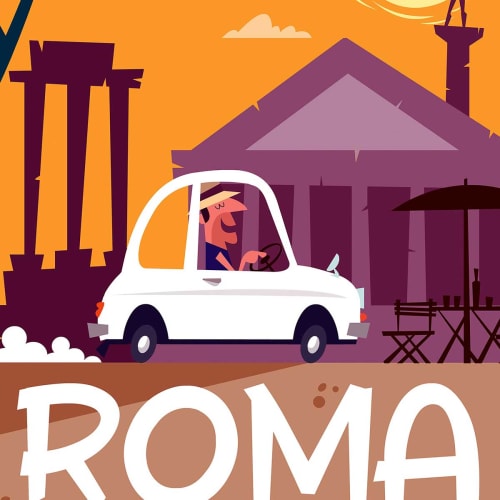 Déco Toiles et tableaux | Tableau voyage à rome - FB17364