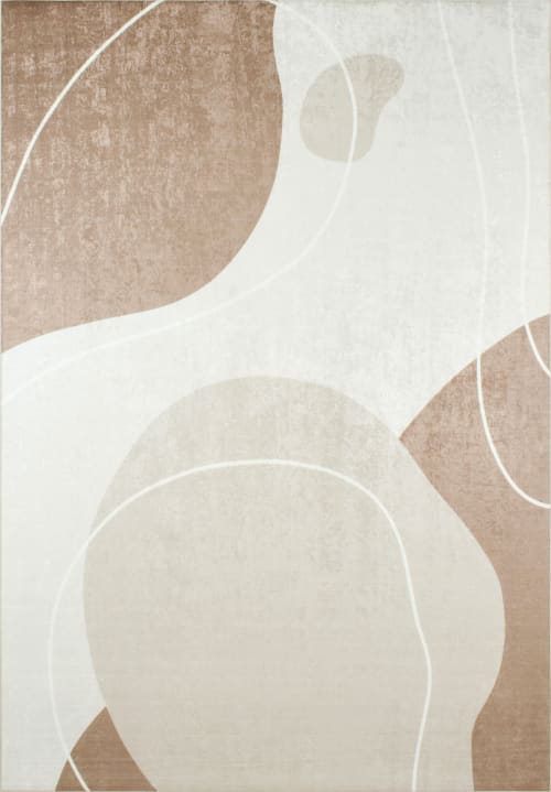 Tapis moderne beige motif abstrait 160x230 | Maisons du Monde