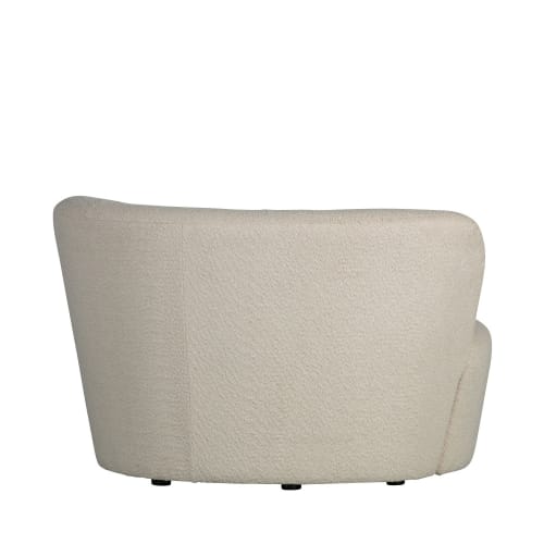 Canapés et fauteuils Fauteuils | Fauteuil angle droit en tissu bouclette ecru - XG82368