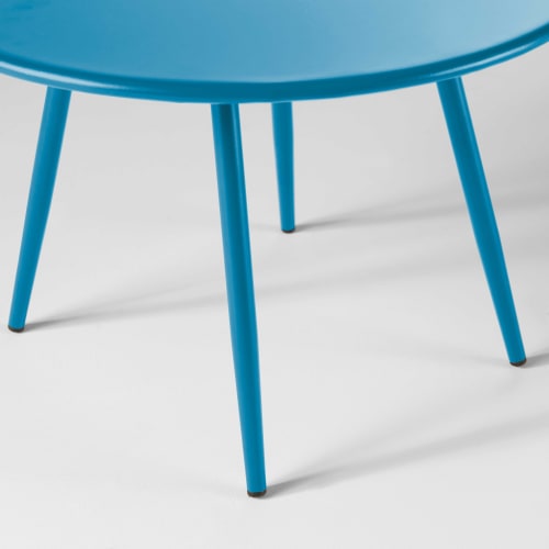 Meubles Tables basses | Table basse acier bleu pacific - FH94166