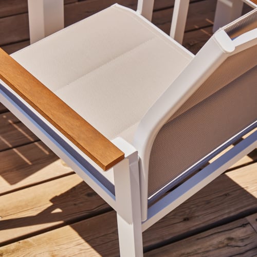 Conjunto mesa jardín 160/80x80 cm y 4 sillas aluminio antracita - Osaka