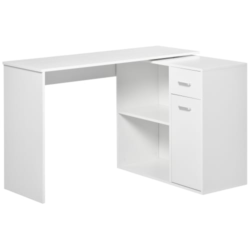 Muebles Escritorios | Mesa de ordenador tablero de partículas blanco 173x39.8x74 cm - NY16260