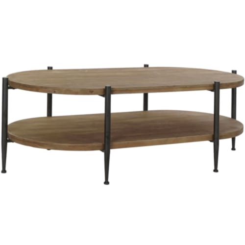 Meubles Tables basses | Table basse ovale double étagère - BP81148