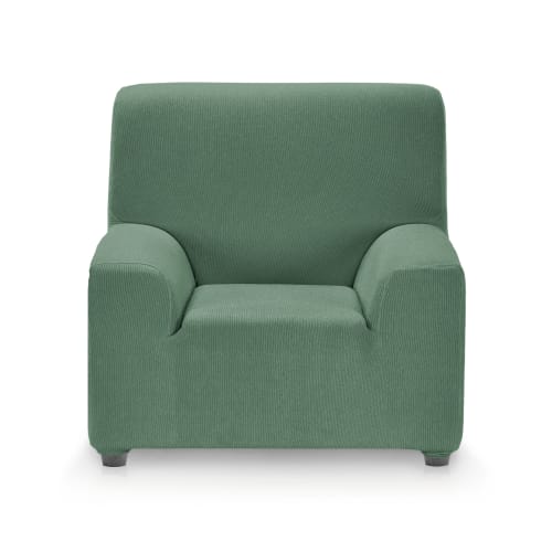 Funda de sillón elástica verde  70 - 110 cm