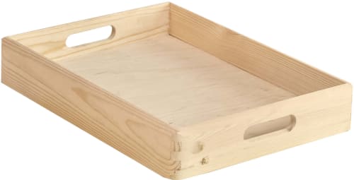 Déco Boîtes | Caisse en bois de rangement 40 x 30 x 7 cm - AH32659