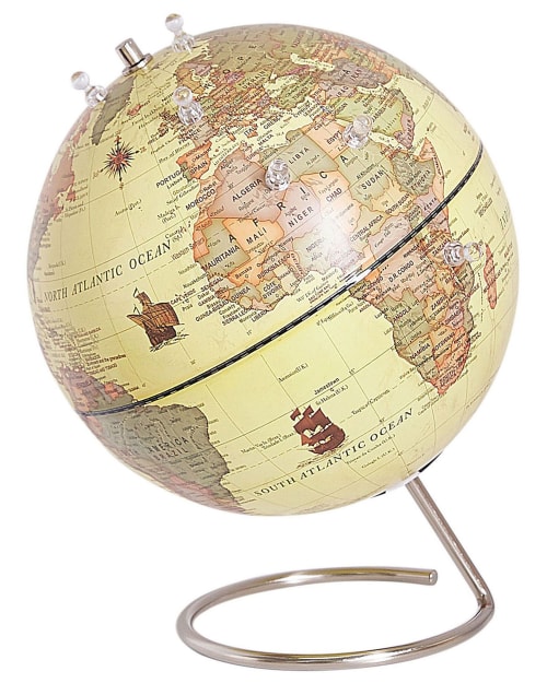 Globe terrestre 30 cm lumineux textes en français ANTIQUUS