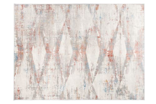 Tappeto da soggiorno rosa blu grigio crema astratto 140x200 VALLEY