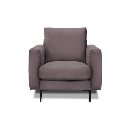 Canapés et fauteuils Fauteuils | Fauteuil 1 place velours gris foncé - GP83511