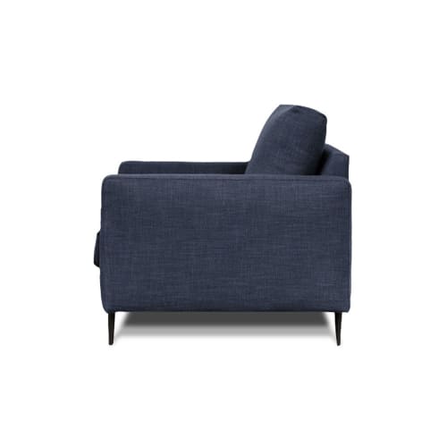 Canapés et fauteuils Fauteuils | Fauteuil 1 place tissu bleu - CF08548