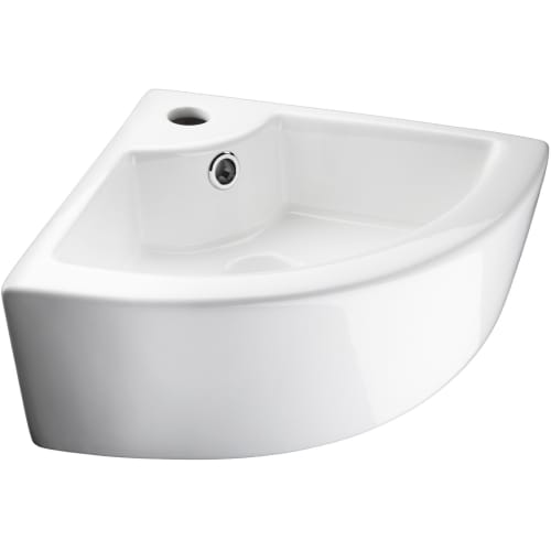Meubles Meubles vasque | Vasque de salle de bain d'angle blanc - QW39840