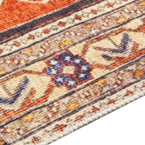 Tappeto lavabile orientale uzbek blu 80x150 cm VELLUTO