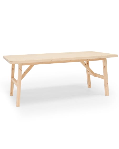 Meubles Tables à manger | Table à manger en bois couleur naturelle 160cm - OJ68841